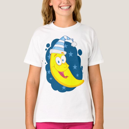 T-shirt Joyeux visage lune (Devant)