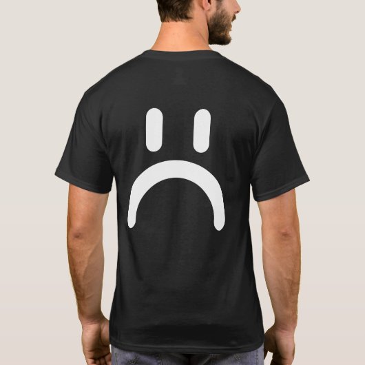 T-shirt Joyeux visage triste (Dos)