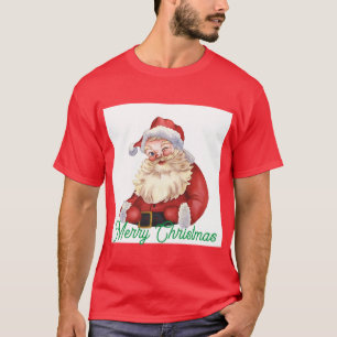 T-shirt Joyeux voeux de Noël Nom Imprimé Elégant Beauté