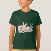 T-shirt Joyeux voeux de Pâques - Baisers de lapin drôle (Devant)