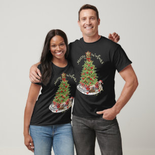 T-shirt Joyeux Woofmas Design de Chien - Boston Terrier
