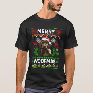 T-shirt Joyeux Woofmas Doux moche X-Mas Allemand Shorthair