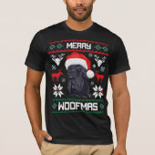 T-shirt Joyeux Woofmas Noël de great dane (Devant)