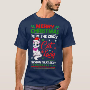 T-SHIRT JOYEZ NOËL DE LA CRAZY CHAT LADY CHACUN