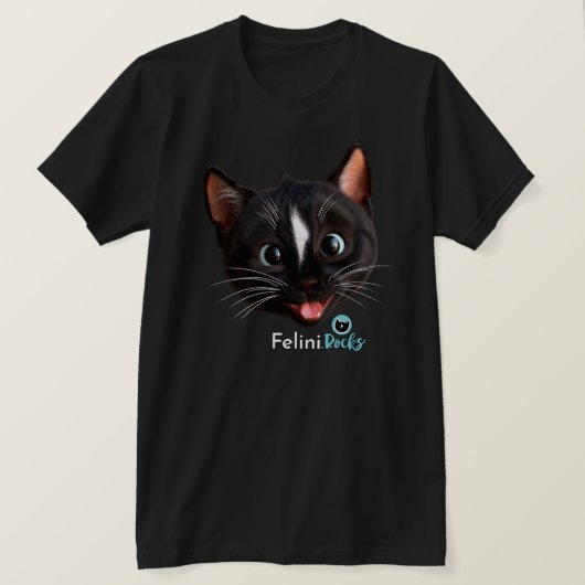 T-shirt Joyful Cat Smile de Felini (Design devant)