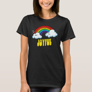 T-shirt Joyful Cute Sarcastic Retro Vintage 80's Rainbow