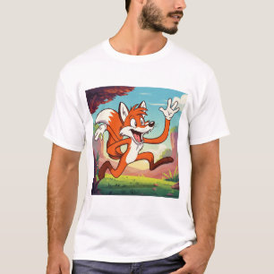 T-shirt Joyful Forest Fox : une aventure joyeux en dessin