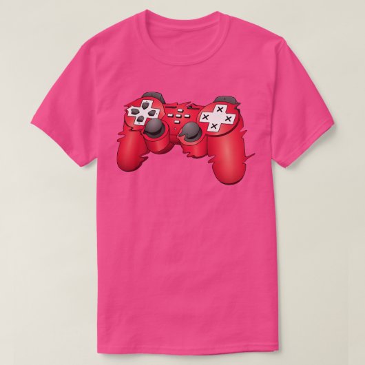 T-shirt Joystick Glitched Pour Les Joueurs (Design devant)