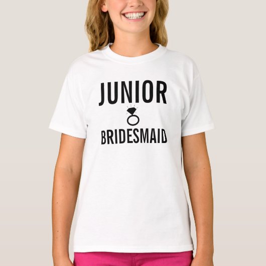T-Shirt - Jr. Bridesmaid (Bling) Blanc (Devant)