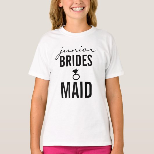 T-Shirt - Jr. Bridesmaid (Bling) Blanc (Devant)