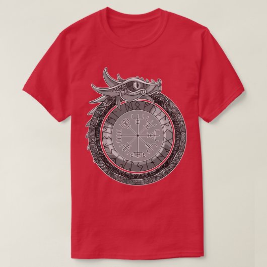 T-shirt Jrmungandr Encerclant la boussole (Design devant)