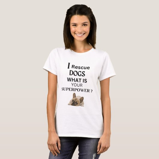 T-shirt J'Secourt les chiens (Devant entier)