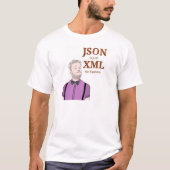 T-shirt JSON est juste XML pour des hippies (Devant)