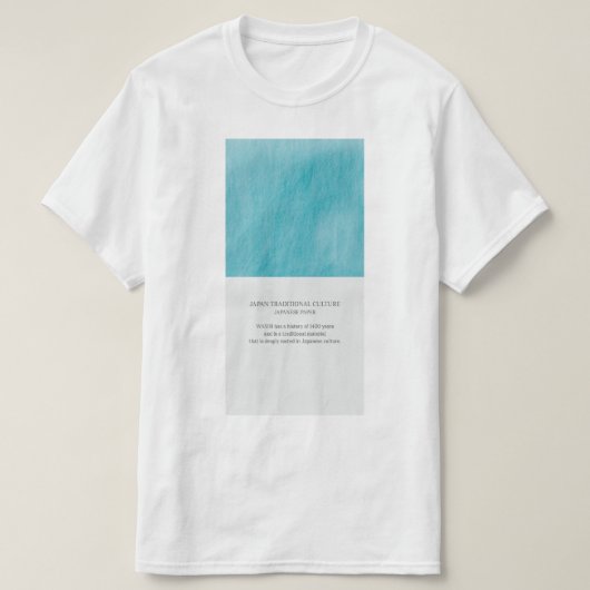 T-shirt JTC_和紙_turquoise (Design devant)