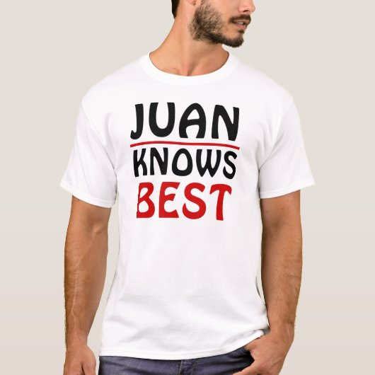 T-shirt Juan connaît le mieux (Devant)