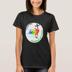 T-shirt Jubilé Catholique 2025 Vitrail Pèlerins De Ho