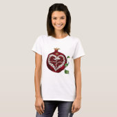 T-shirt Judaica Pomegranate Heart Hanoukka Rosh Hashanah (Devant entier)