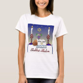 T-shirt Judaica Shabbat Shalom (Devant)