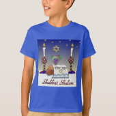 T-shirt Judaica Shabbat Shalom (Devant)
