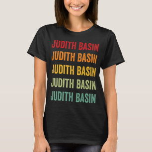 T-shirt Judith Basin Comté Montana Rainbow Text Design