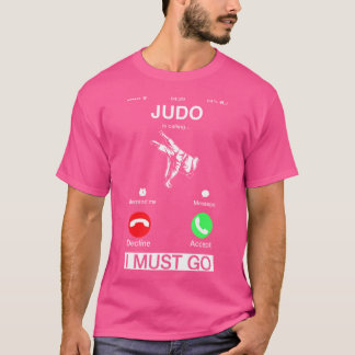 T-shirt Judo Appelle Et Je Dois Aller Drôle Écran De Télép