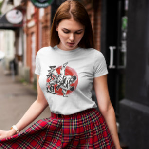T-shirt Judo Hand Drawn Fighters