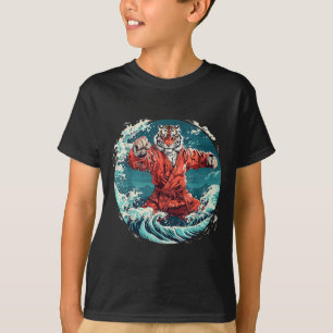 T-shirt Judo Tiger Waves Judo Taekwondo Kickboxing Arts Ma