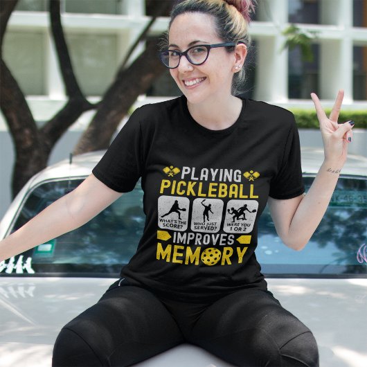 T-shirt Jugar Pickleball Ejercita La Memoria