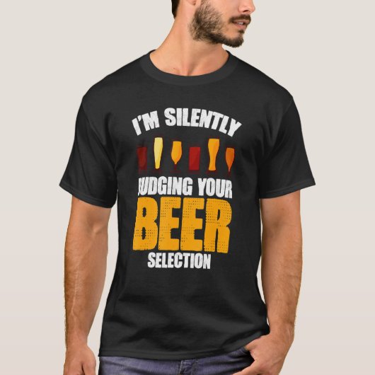 T-shirt Jugement Silencieux Sélection de bière Bartender B (Devant)