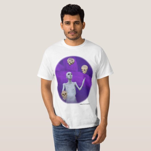 T-shirt Juggler Jongler crânes Imaginaire chemise d'art (Devant entier)