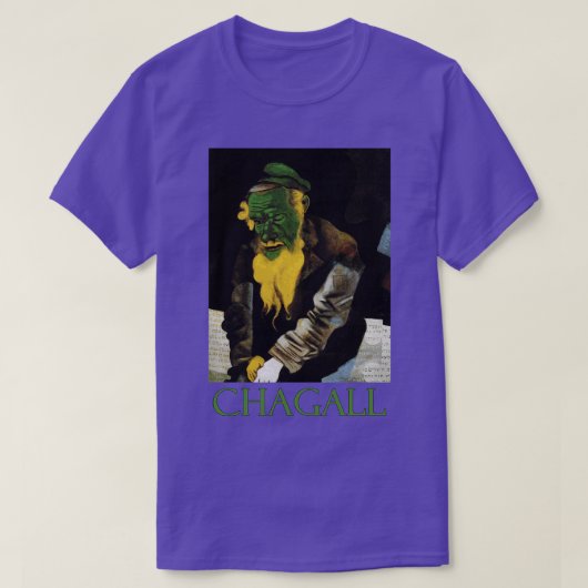 T-shirt Juif en vert 1914 par Marc Chagall (Design devant)