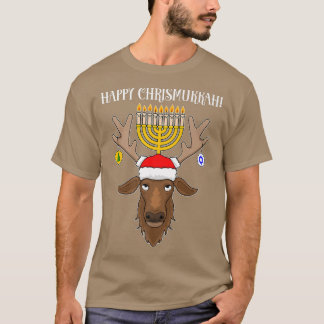 T-shirt Juif Reindeer de Noël Heureux Chrismukkah