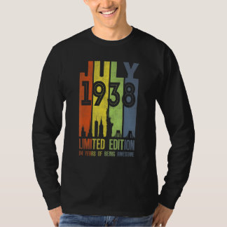 T-shirt Juillet 1938 84 Anniversaire 1938
