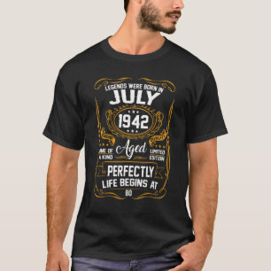 T-shirt Juillet 1942 80e Anniversaire 80 Anniversaire Homm