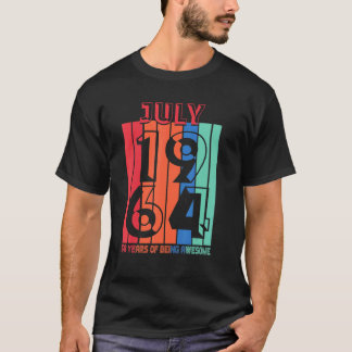 T-shirt Juillet 1964 58 Année D'Être Incroyable 1