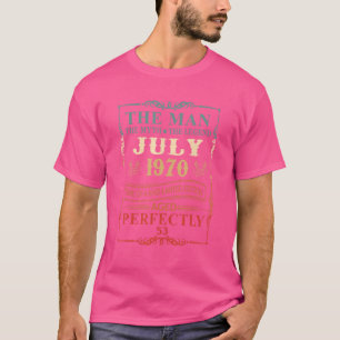 T-shirt Juillet 1970 L'Homme Mythe Légende Anniversaire de