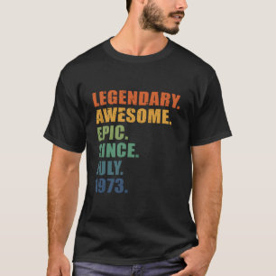 T-shirt Juillet 1973 50 Ans Anniversaire 50E
