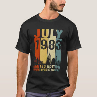 T-shirt Juillet 1983 40 Ans D'Être Impressionnant