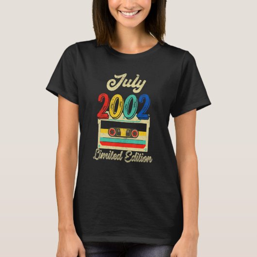 T-shirt Juillet 2002 20e anniversaire 20 ans (Devant)