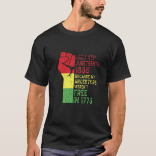 T-shirt Juillet 4 Juin 1865 Parce Que Mes Ancêtres Africai