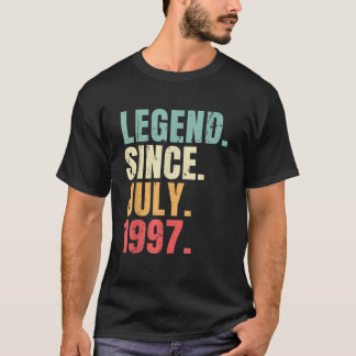 T-shirt Juillet Anniversaire 1997 Légende depuis juillet 1