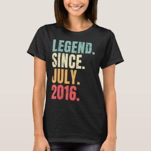 T-shirt Juillet Anniversaire 2016 Légende depuis Juillet 2