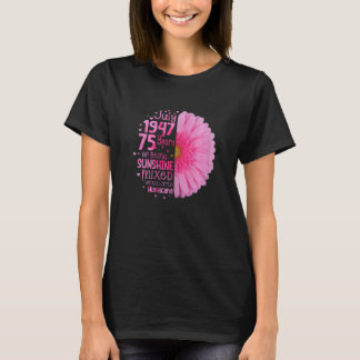 T-shirt Juillet Fille 1947 75 ans 75e anniversaire