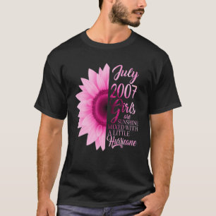 T-shirt Juillet Fille 2007 15 Ans D'Être Sunshine Mixé A