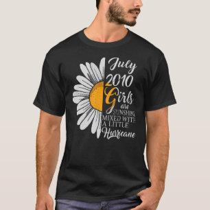 T-shirt Juillet Fille 2010 12ème Anniversaire Soleil Anniv