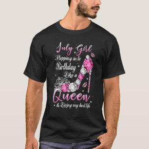 T-shirt Juillet Fille Entrant Dans Mon Anniversaire Comme