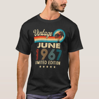 T-shirt Juin 1967 55e anniversaire Vintage