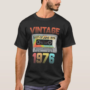 T-shirt Juin 1976 45E Anniversaire Retro Vintage 1976 Birt