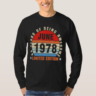 T-shirt Juin 1978 Anniversaire 44 Ans D'Être Impressionnan