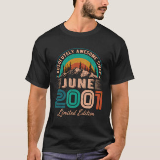 T-shirt Juin 2001 Anniversaire extraordinaire depuis juin 